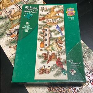 MasterPieces 500 Piece Bird Feeders Jigsaw Puzzle Panoramic 3 Foot Long